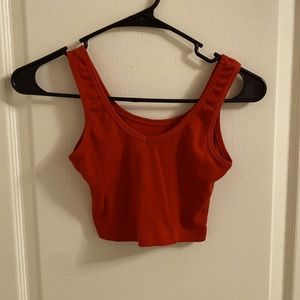 Red crop top